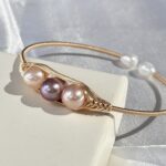 Pod-shaped Baroque Pearl Bangle - Image 4