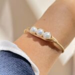 Pod-shaped Baroque Pearl Bangle - Image 3