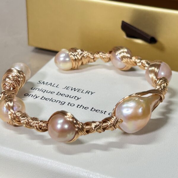 Limited Custom Premium Oversized Baroque Pearl Bangle