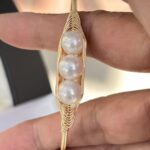 Pod-shaped Baroque Pearl Bangle - Image 5