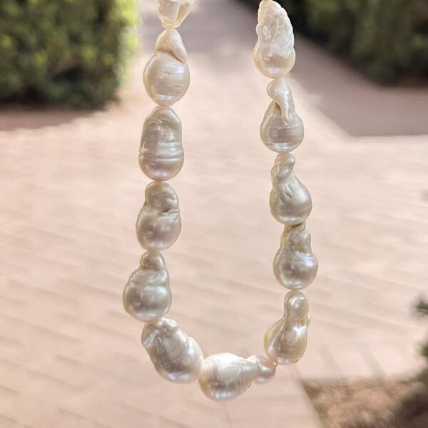 AAAAA Grade High-luster Large Baroque Pearl Necklace