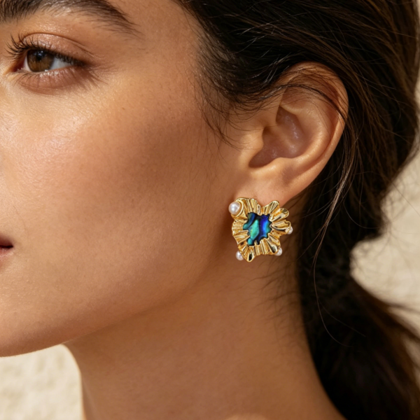 Abalone Shell Stud Earrings